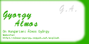 gyorgy almos business card