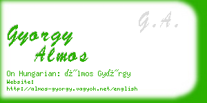 gyorgy almos business card